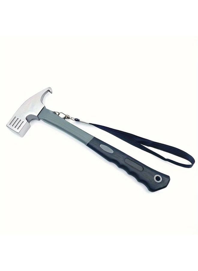 Grey Heavy Duty Camping Hammer with Tent Peg Remover and Suspension Strap - Image 5
